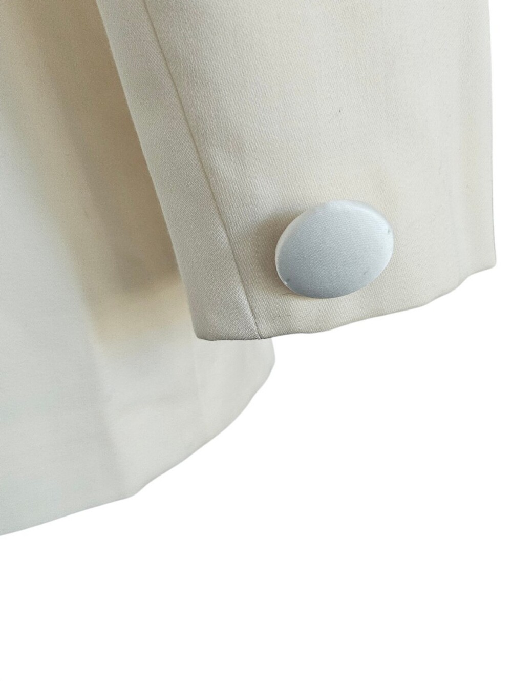 Christian Dior Ivory Double Breasted Blazer Silk Wool Vintage USA Size 10 - Picture 7 of 13